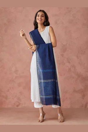 Fabindia Cotton Silk Blend Dabu Printed Dupatta
