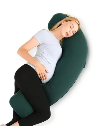 Pum Pum Green Fibre Filled Faux Velvet Ultra Soft Maternity Pillow
