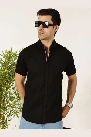 Mast & Harbour Men Premium Fit Spread Collar Solid Cotton Casual Shirt