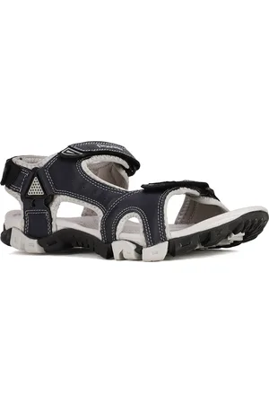 POWER Men Blue & White Solid Sports Sandals
