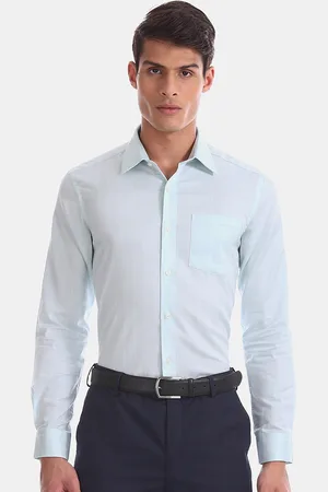 Arrow Men Green Slim Fit Striped Formal Shirt
