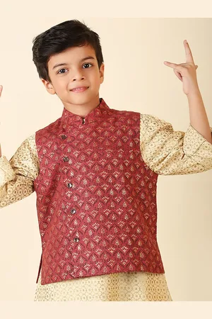 Fabindia Boys Floral Tailored Jacket