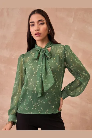 all about you Women Tie Up Neck Top