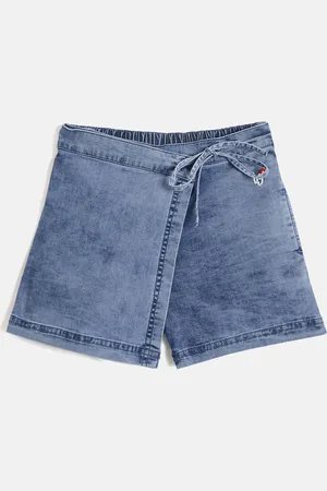 Blue Giraffe Mid Rise Above Knee Skirts