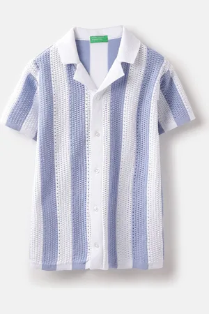 Benetton Boys Opaque Striped Casual Shirt