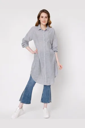 VERO MODA Blue Striped Maxi Midi Dress
