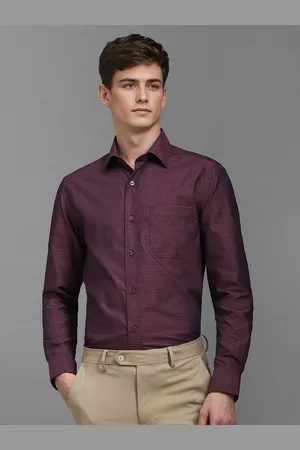 Louis Philippe Men Classic Fit Spread Collar Micro Ditsy Printed Cotton Formal Shirt