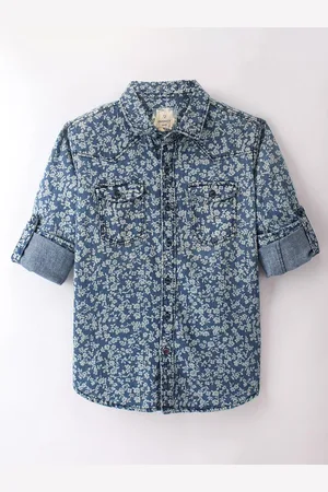 Infinity Boys Floral Opaque Printed Casual Shirt