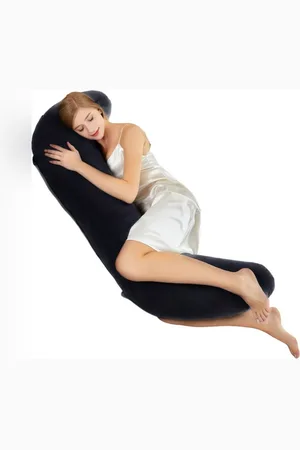 Pum Pum Black Fibre Filled Faux Velvet Ultra Soft Maternity Pillow