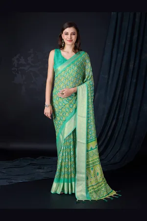 Ishin Printed Ethnic Motifs Saree with blouse piece