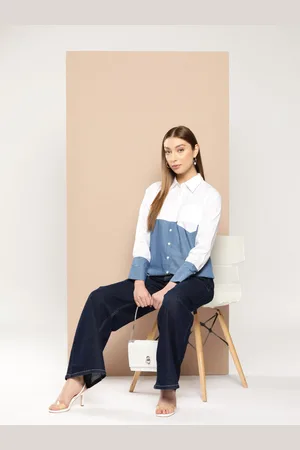 Chemistry Women Premium Colourblocked Casual Shirt