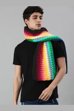 Magic Needles Unisex Multicoloured Knitted Scarf