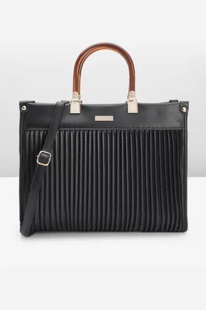 Mast & Harbour Structured Self Striped Handheld Bag