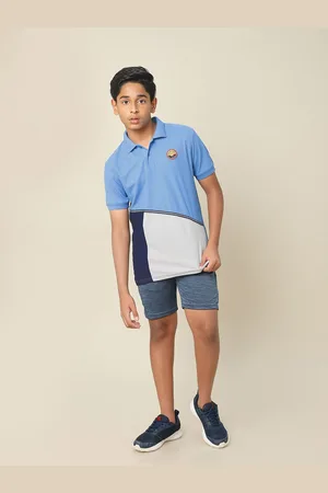 TECHNOSPORT Boys Summer Vacation Polo Collar UPF50 Slim Fit T-shirt