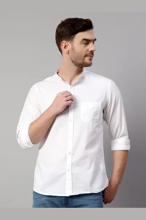 CANTABIL Mandarin Collar Cotton Casual Shirt