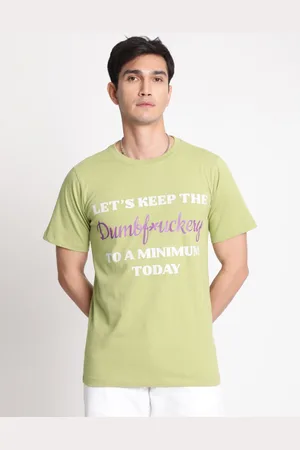 IVOC Men Typography Printed Applique T-shirt