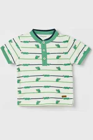 Lifestyle Boys Printed Henley Neck Pockets T-shirt