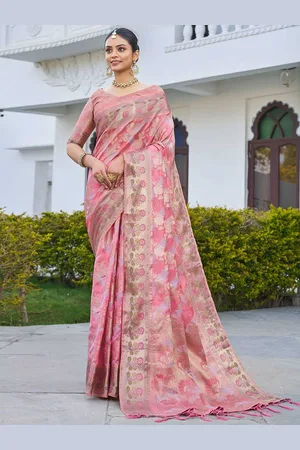Satrani Woven Design Zari Pure Silk Banarasi Saree