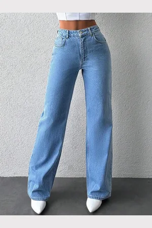 BAESD Women Comfort Wide Leg Light Fade Stretchable Jeans
