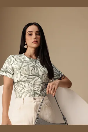 Chemistry Floral Printed Pure Cotton T-shirt