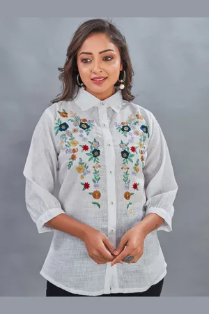 Flossy Women Cotton Embroidered Tunic