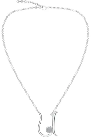 Kicky And Perky Rhodium-Plated Stone-Studded Pendant With Chain