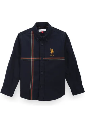 Ralph Lauren Boys Classic Striped Button-Down Collar Twill Casual Cotton Shirt