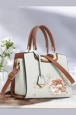 EXOTIC Women Floral Printed Structured Handheld Bag