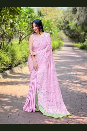 Ishin Embellished Sequinned Satin Saree