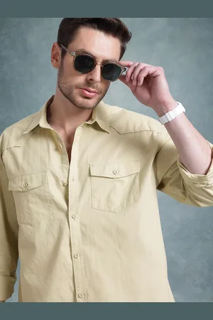 Roadster The Life Co. Men Cotton-Linen Relaxed Fit Casual Shirt