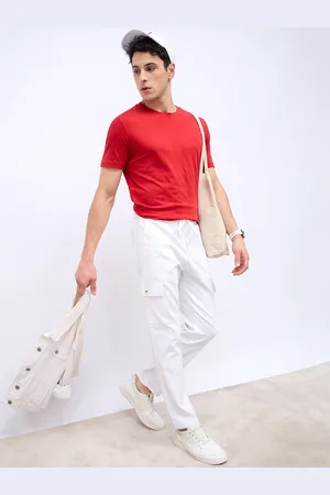 Styli Men Cotton Slub Relaxed Fit Cargo Pants