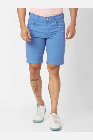 Parx Men Mid-Rise Denim Shorts
