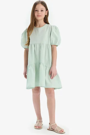 DeFacto Puff Sleeve A-Line Dress