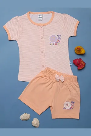 V-Mart Infants Striped Pure Cotton Top with Shorts