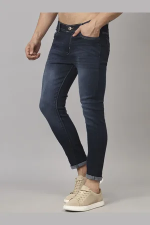 Moda Rapido Men Classic Relaxed Fit Low Distress Light Fade Jeans