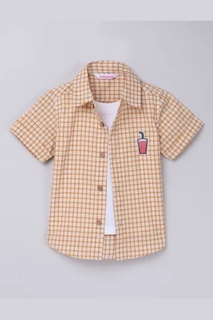 taffykids Boys Comfort Opaque Checked Casual Shirt
