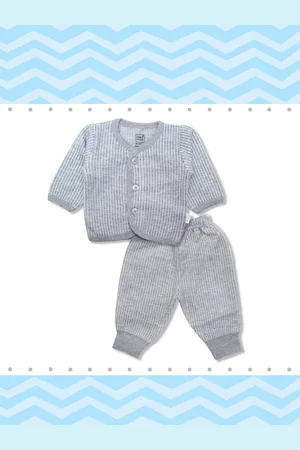 MeeMee Kids Charcoal Grey Striped Shirt with Joggers