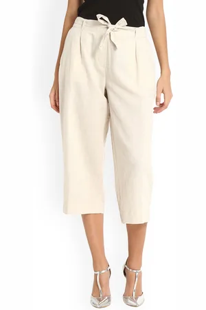 Gipsy Women Beige Regular Fit Solid Culottes