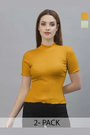 Friskers Women Pack of 2 Cotton Crop Top