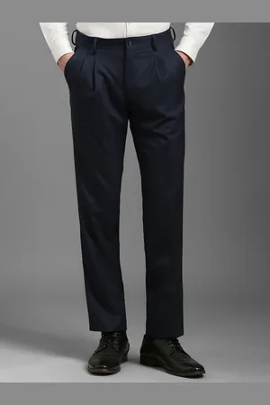 Louis Philippe Men Pleated Formal Trousers