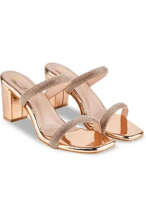 Shoetopia Girls Embellished Party Block Sandals