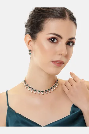 ESTELE Rose Gold-Plated Cubic Zirconia Jewellery Set