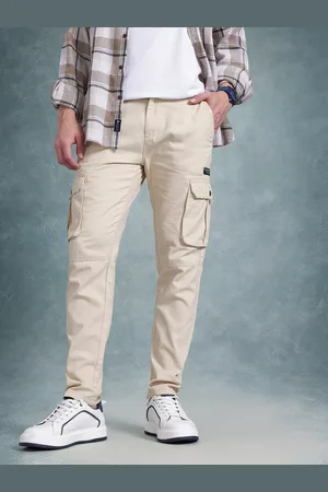 Roadster The Life Co. Men Pure Cotton Cargos Trousers