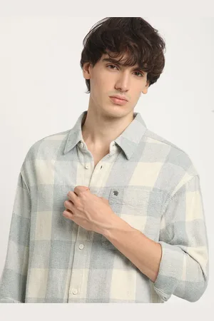 The Bear House Men Checked Relax Fit Casual Shirt