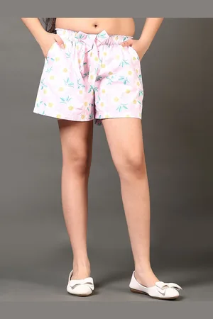 V-Mart Girls Floral Printed Regular Fit Shorts