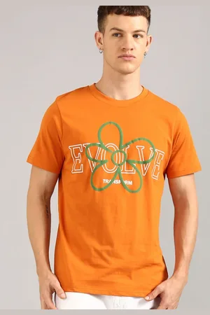 Joven Men Typography Printed Applique T-shirt