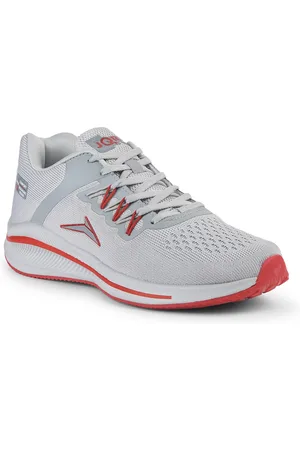 JQR Men FOCUS Grey Lace Up Mid-Top Mesh Running Sports Shoes