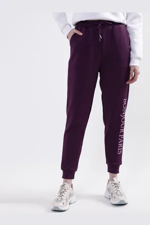 Elle Women Purple Solid Joggers