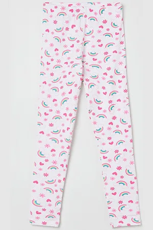 Lifestyle Girls Printed Cotton Ankle Length Leggings