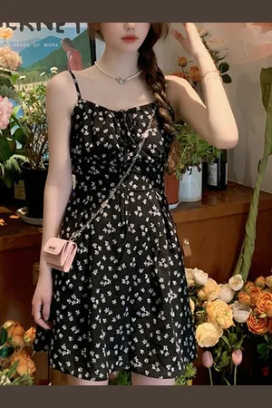 DressBerry Floral Print Fit & Flare Dress